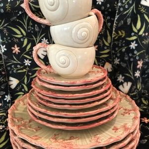 Fitz and Floyd "Group of Oceana plates and mugs"